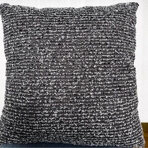 Textured Gray Throw Pillow